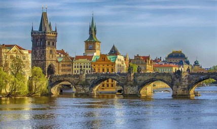 Charles Bridge in the Old Town of Prague, Czech Republic